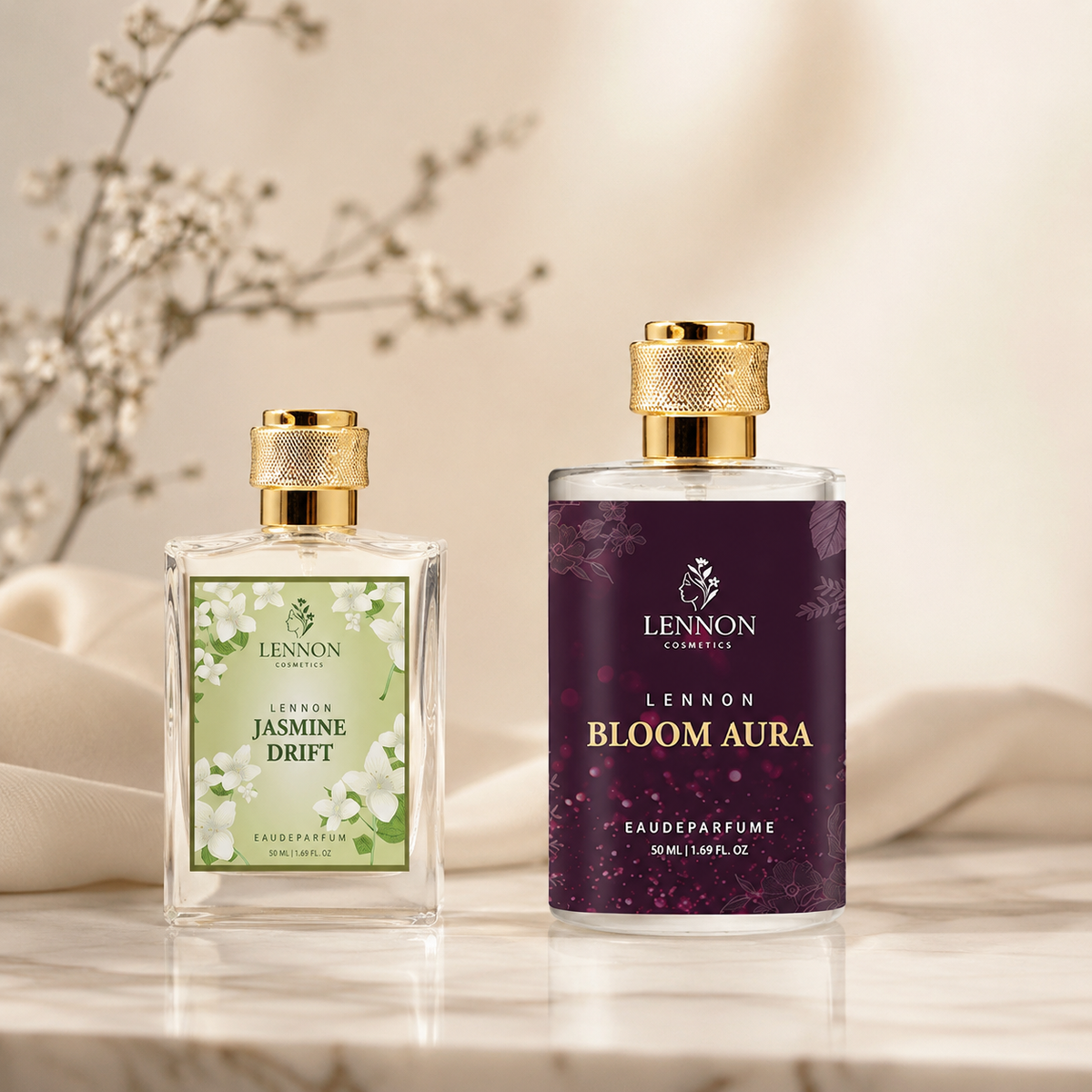 Jasmine Drift & Bloom Aura - Signature Fragrance Duo